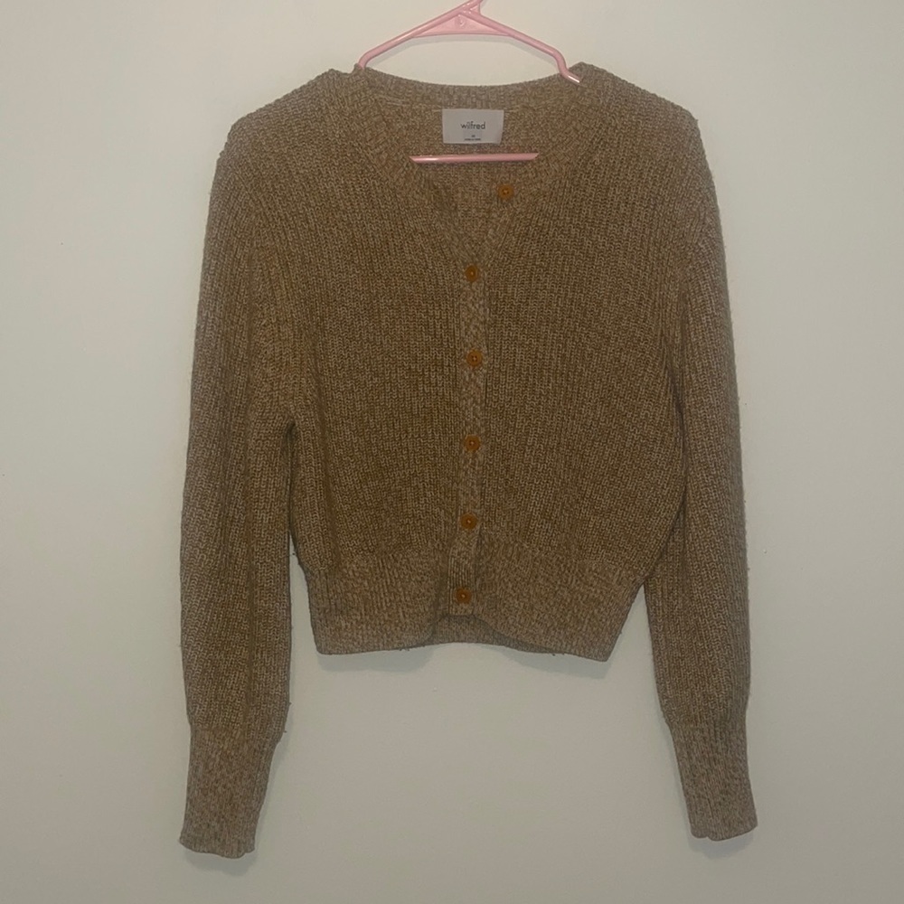 Aritzia Wilfred Nora Cardigan in Marli Goldie Size XS - Picture 2 of 3